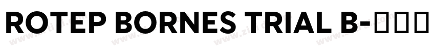 Rotep Bornes Trial B字体转换 Rotep Bornes Trial B字体转换